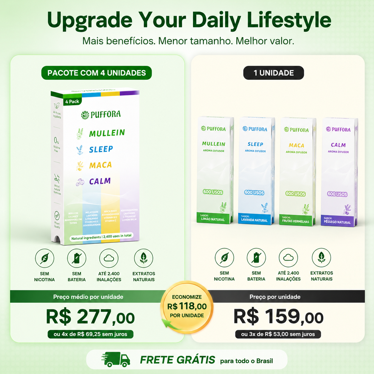 Puffora - Difusor Herbal – Energia & Foco
