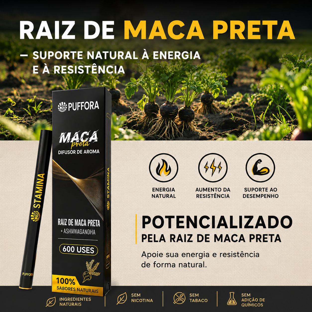 Puffora - Difusor Herbal – Energia & Foco